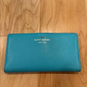 Kate Spade Turquoise Leather Wallet